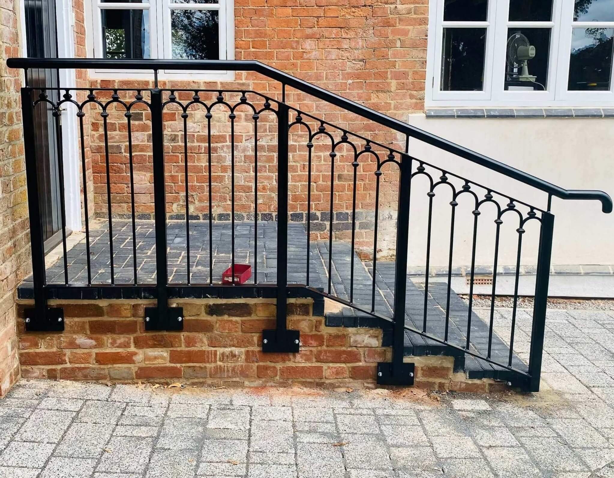 small domestic black iron railing